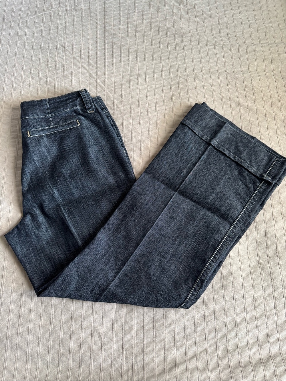 Baccini Women's Trousers / Jeans in Dark Blue - Ramie Cotton Blend